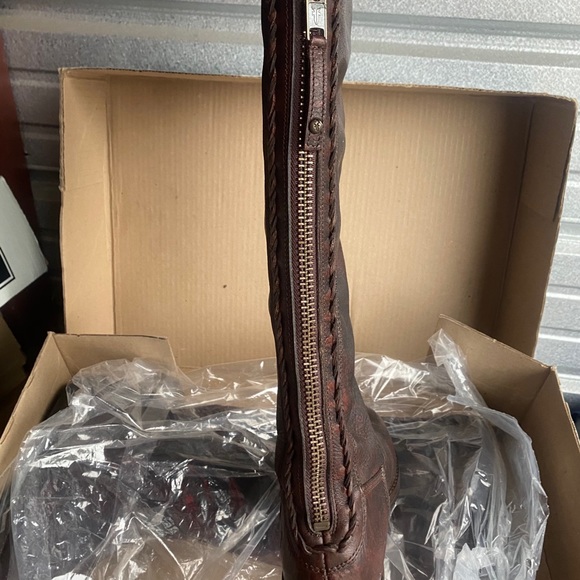Frye Brown Leather Riding Boots - Picture 3 of 5
